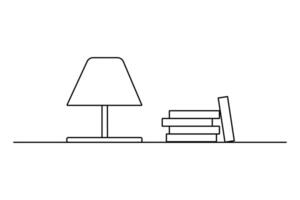 Continuous single line drawing of opening book illustration. vector