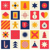 Christmas festive geometric abstract background. Advent calendar. Concept minimal season design. vector