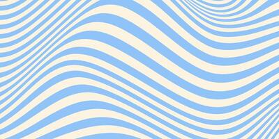 Abstract horizontal background with colorful waves. Trendy illustration in style retro 60s, 70s. Pastel colors vector