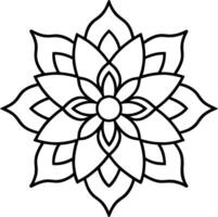 Floral Bunch Line Drawing for Creative Coloring vector