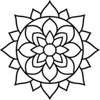 Realistic Flower Line Art for Artistic Coloring vector