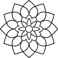 Chic Botanical Line Art Coloring Page Design vector
