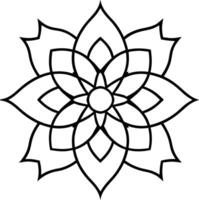 Botanical Line Art for Relaxing Coloring Pages vector