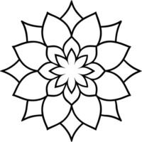 Floral Harmony Line Art for Coloring Enthusiasts vector