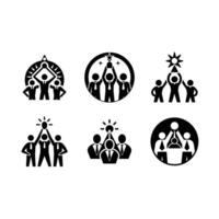 High-quality teamwork icon for representing collaboration and team spirit in digital designs vector