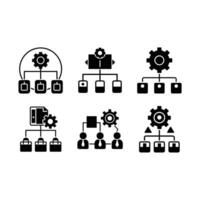 Work Flow Icon - Professional Graphic Design for Streamlined Business Processes vector