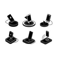 Wireless Charging Icon for Modern Design Projects vector