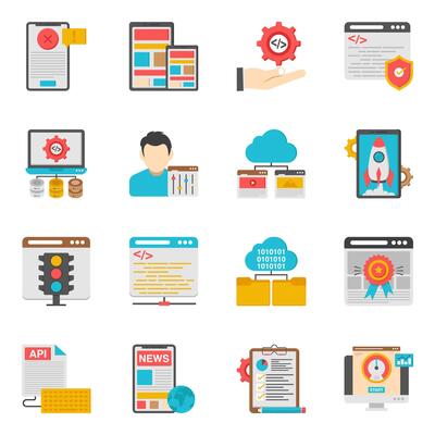 Set of Dataserver Isometric Illustrations