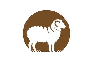 Sheep logo. lamb icon isolated on white background. vector