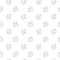 Elegant minimalist floral pattern in soft beige on white background. vector