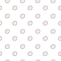 Seamless pattern of dotted circles with a pink border on white background. vector