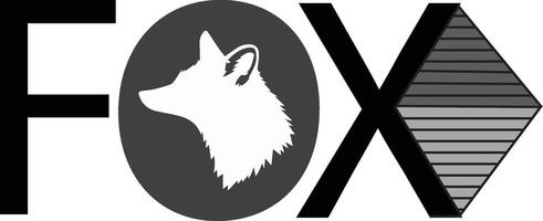 Fox text logo vector