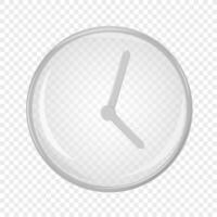 Glass clock designed with simple details. Time, deadline, morning, time to work. Save your time concept, timer vector