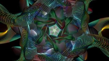 Abstract Trendy Surreal Futuristic multicolor Psychedelic Hypnotic VJ seamless loop Background. video