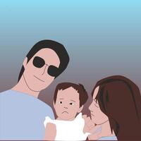 happy family holiday vector