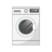 Washing Machine Icon Illustration with Outline for Design Element, Clip Art, Web, Landing page, Sticker, Banner. Flat Cartoon Style vector