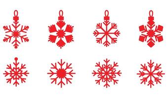 Seamless Snowflake Ornaments Set for Holiday Wrapping vector