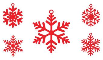Creative Flower Snowflake Ornaments Set for Winter Themes vector
