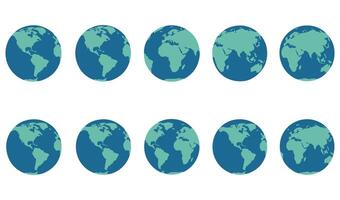 Flat Earth Globe Vectors Collection for Creative Use