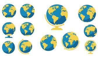 Universal Earth Globe Vectors Pack for Versatile Applications