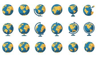 Universal Design with Earth Globe Icon Vectors Pack