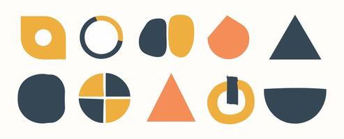 abstract organic shapes hand drawn doodle art. blob vector