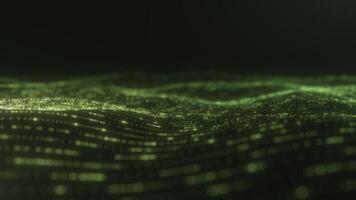 Abstract Green Glow Digital Particle Animation video