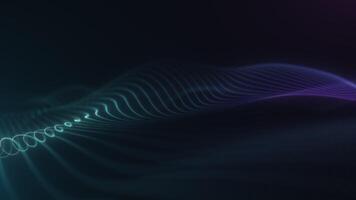 Abstract Blue Wave Animation in 4K video