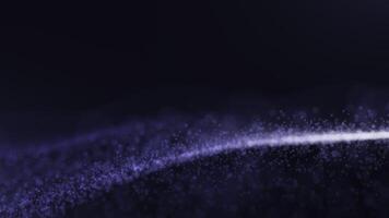 Purple and White Particle Wave on Dark Background video