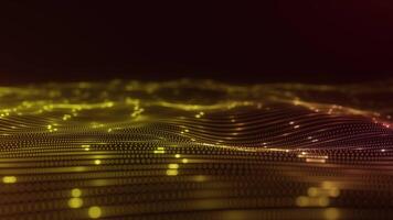 Golden Dynamic Particle Wave Animation video