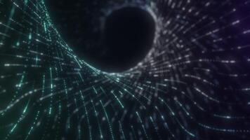 Abstract Glowing Tunnel with Flowing Light Particles video