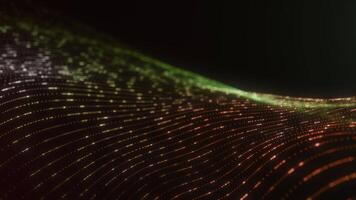 abstract digital lines and dots on a black background video
