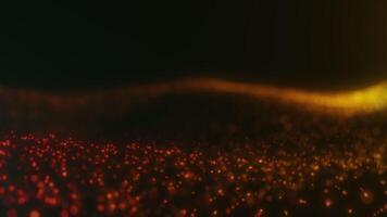 Teal Light Particles Flowing in Abstract Motion video