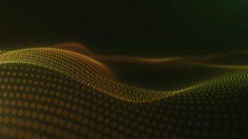 Golden Glow Wave Dots Background video