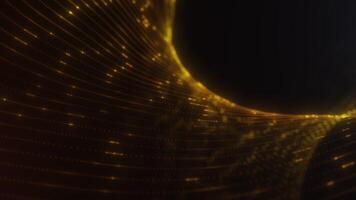 Golden Light Wave Background with Dynamic Particles video