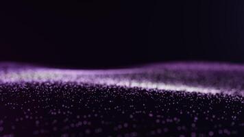 Smooth Purple Particle Wave on Dark Background video
