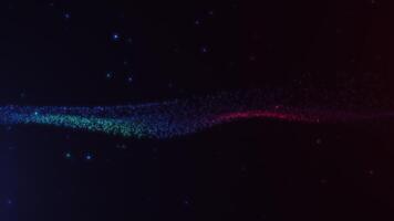 Colorful Gradient Particle Wave on Dark Background video