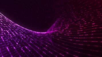 Abstract Flowing Digital Pink Wave video