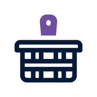 basket icon. dual tone icon for your website, mobile, presentation, and logo design. vector