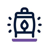 oil lamp icon. dual tone icon for your website, mobile, presentation, and logo design. vector