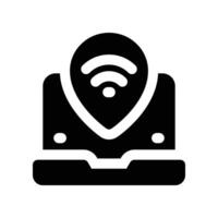 digital nomad icon. glyph icon for your website, mobile, presentation, and logo design. vector