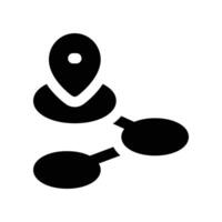 route icon. glpyh icon for your website, mobile, presentation, and logo design. vector