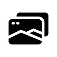 picture icon. glpyh icon for your website, mobile, presentation, and logo design. vector