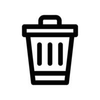 dustbin icon. line icon for your website, mobile, presentation, and logo design. vector