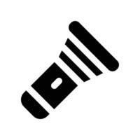 flashlight icon. glpyh icon for your website, mobile, presentation, and logo design. vector