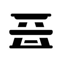 table icon. glpyh icon for your website, mobile, presentation, and logo design. vector