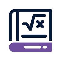 math icon. dual tone icon for your website, mobile, presentation, and logo design. vector