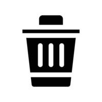 dustbin icon. glyph icon for your website, mobile, presentation, and logo design. vector