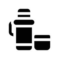 thermos icon. glpyh icon for your website, mobile, presentation, and logo design. vector