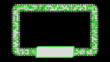 Frame Overlay for Streaming Camera with Animated Green-Toned Squares Moving AnimationFrame Overlay for Streaming Camera with Animated Green-Toned Squares Moving Animation video